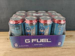 lot 14 image: Brand New G Fuel Energy Drink, Blue Raspberry, Sugar Free Beverage with 300mg Caffeine, Daily Energy Boost with Focus Amino, Vitamin  Antioxidants, 16 oz Cans 12-Pack $31.99 Retail N
