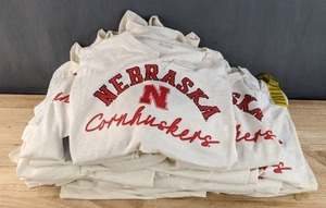 lot 75F image: Brand New Resellers Dream 29 NCAA Nebraska Cornhuskers Womens Graphic Shirts SMLXXL N