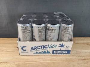 lot 27A image: 12-Pack Brand New Celsius Sparkling Arctic Vibe Functional Energy Drink 12 fl oz Cans N