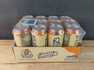 lot 40F image: 12-Pack Brand New Ghost Orange Cream Energy Drinks N