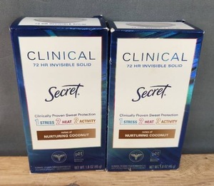 lot 16F image: 2 Brand New Secret Clinical 72 Hour Invisible Solid Womens Deodorant $22 Retail N
