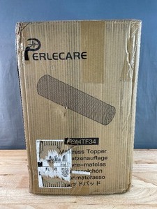 lot 4A image: Brand New 3 Inch Gel Cooling Memory Foam Mattress Topper PCMTF34, Size Full Z