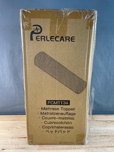 lot 44B image: Brand New PERLECARE 4 Inch Memory Foam Mattress Topper Twin $89.99 Retail PCMTT34 Z