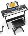 Brand New Donner 61 Key Keyboard Piano, Electric Piano Keyboard Kit (Includes Piano Stand, Stool, Microphone) $169.99 Retail *B