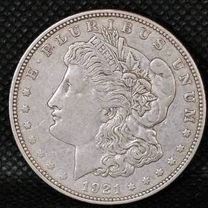 lot 19 image: 1921 Morgan XF Silver Dollar