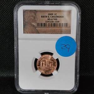 lot 29 image: 2009 1 C Birth and Childhood, NGC MS67 RD