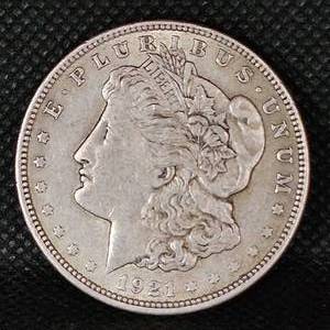 lot 33 image: 1921 Morgan Silver Dollar