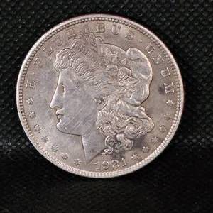 lot 34 image: 1921 Morgan Silver Dollar Toned