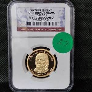 lot 37 image: 2008 John Quimby $1 NGC PF69, Ultra Cameo