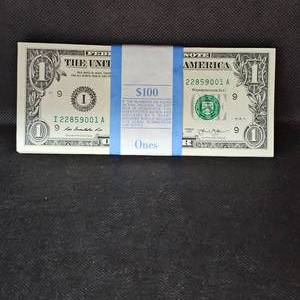lot 46 image: 2013 100-$1 Bills, UNC, Sequential Consecutive 9001-9100