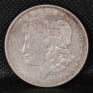 lot 90 image: 1921 Morgan Silver Dollar