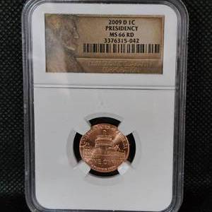 2009 D, One Cent Presidency NGC MS 66 RD