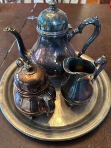Antique King George Silver Tea Set by International Silver Company