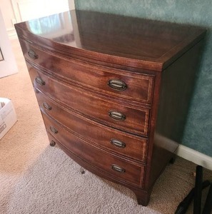 Vintage Mahogany Bow Front Chest of Drawers