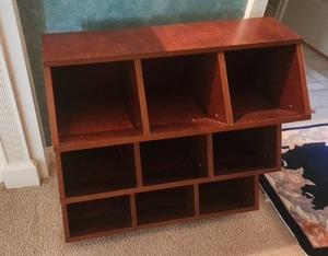 lot 23 image: Wooden Shoe Cubby Storage Organizer