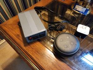 lot 29 image: Amazon Echo Dot with Power Strip and Adapter