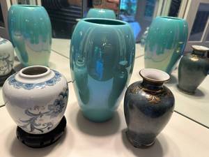 lot 45 image: Collection of 3 Decorative Vases in Assorted Styles