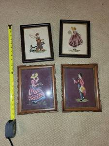 lot 119 image: Set of 4 Vintage Framed Needlepoint Artworks