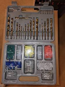 lot 120 image: Comprehensive Drill Bit and Wall Plug Set with Carry Case