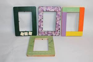 lot 28 image: Set of 4 Decorative Wood Light Switch Covers