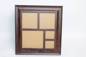lot 36 image: Dark Wood Multi-Photo Picture Frame with Various Sizes