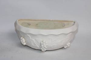 lot 67 image: Ceramic Wall Planter with Grape Motif