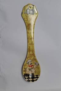 lot 113 image: Decorative Ceramic Spoon Rest with Chef Design