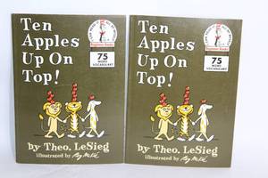 lot 122 image: 2 Copies of Ten Apples Up On Top by Theo. LeSieg - Beginner Books