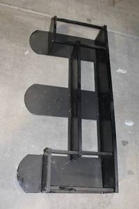 lot 158 image: Black Powder-Coated Steel Rack for Metal Storage