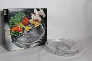 lot 171 image: Mikasa Divided Crystal Serving Platter with Box