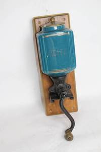 lot A-248 image: Vintage Manual Wall-Mounted Coffee Grinder