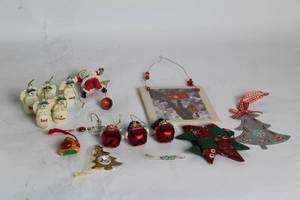 lot 250 image: Assorted Christmas Ornament Collection with Personalized Names