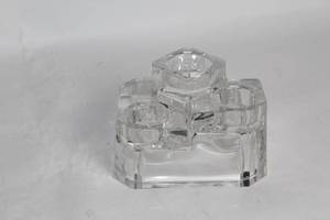 lot 252 image: Hexagonal Glass Vase with Multiple Openings