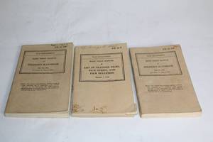 lot 266 image: Lot of 3 Vintage 1940s War Department Basic Field Manuals