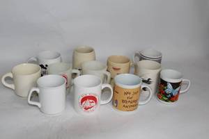 lot 332 image: Collection of 13 Assorted Themed Coffee Mugs