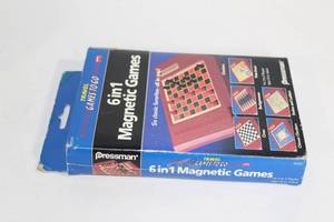 lot 334 image: Pressman 6-in-1 Magnetic Travel Games Set