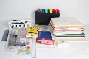 lot 342 image: Comprehensive Mixed Art Supplies Kit for Crafting Projects
