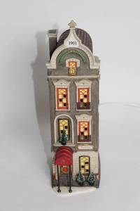 lot 347 image: Vintage 1901 Porcelain Lighted Building with Electrical Cord