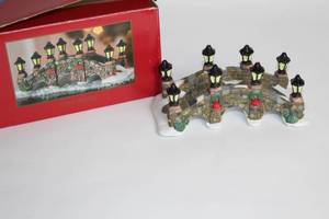 lot 354 image: St. Nicholas Square 1999 Stone Bridge Christmas Village Figurine