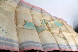 lot 395 image: Vintage 1945 Philippines Silk Map Scarf