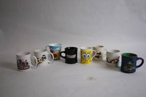 lot 452 image: Collection of 8 Assorted Character and Themed Ceramic Mugs