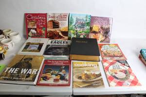 lot 464 image: Collection of 13 Cookbooks and Historical Books