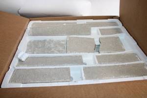 lot 279 image: AirStone Birch Bluff CornerFinished End Stone Set