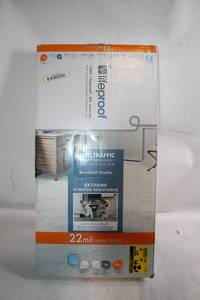 lot 280 image: Lifeproof Brookfield Marble Vinyl Tile Flooring - 9 Tiles Per Case