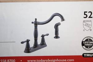 lot 281 image: Oakmont Kitchen Faucet with Oil Rubbed Bronze Finish