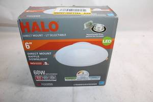 lot 295 image: HALO 6 Direct Mount LED Downlight, LT Selectable White