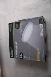 lot 314 image: 7.5in Commercial Electric Flush Mount with Night Light and Interchangeable Trim