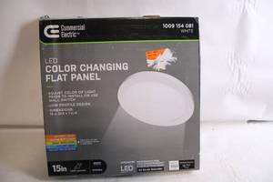 lot 333 image: Commercial Electric LED Color Changing Flat Panel Light - 15in