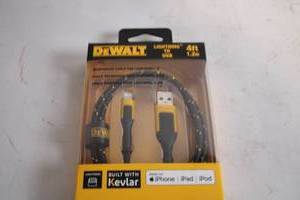 lot 380 image: DeWalt 4ft Kevlar Lightning to USB Cable