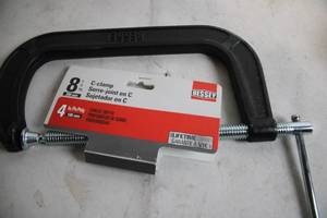 lot 394 image: Bessey 8-Inch C-Clamp with 4-Inch Throat Depth
